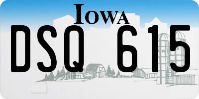IA license plate DSQ615