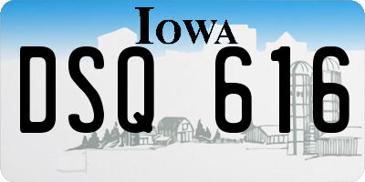 IA license plate DSQ616
