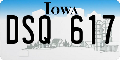 IA license plate DSQ617