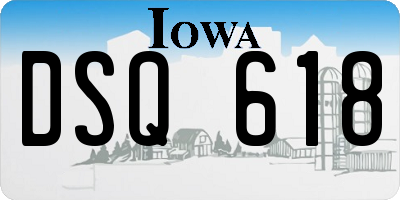 IA license plate DSQ618