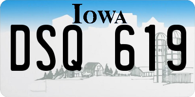 IA license plate DSQ619