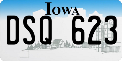 IA license plate DSQ623