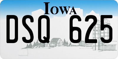 IA license plate DSQ625
