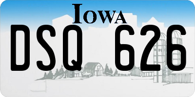 IA license plate DSQ626