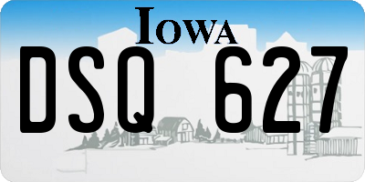 IA license plate DSQ627
