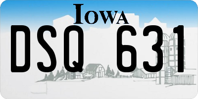 IA license plate DSQ631