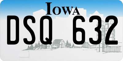 IA license plate DSQ632