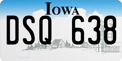 IA license plate DSQ638