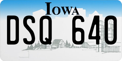 IA license plate DSQ640