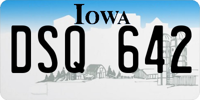 IA license plate DSQ642