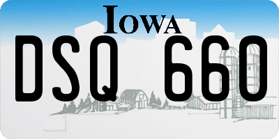 IA license plate DSQ660