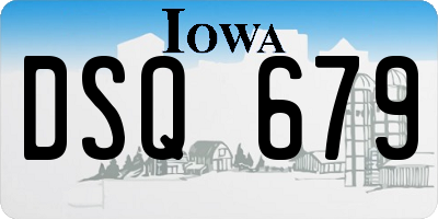 IA license plate DSQ679