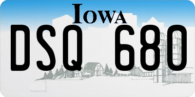 IA license plate DSQ680