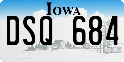 IA license plate DSQ684