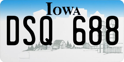IA license plate DSQ688