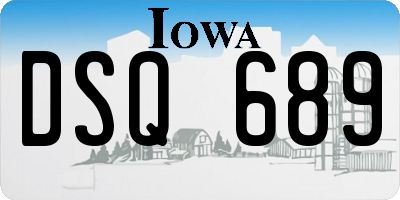IA license plate DSQ689