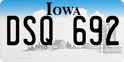 IA license plate DSQ692
