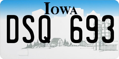 IA license plate DSQ693