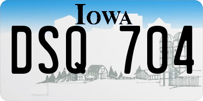 IA license plate DSQ704