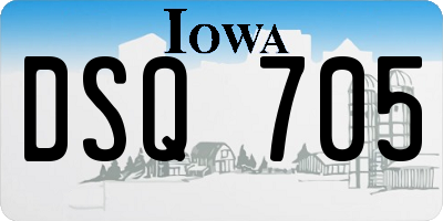 IA license plate DSQ705