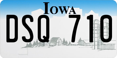 IA license plate DSQ710