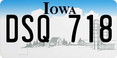 IA license plate DSQ718