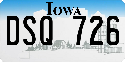 IA license plate DSQ726