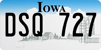 IA license plate DSQ727