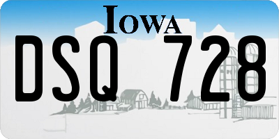 IA license plate DSQ728