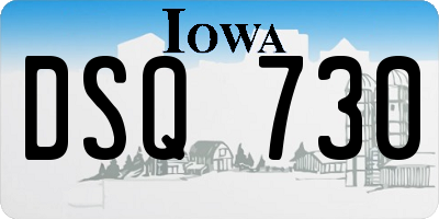 IA license plate DSQ730