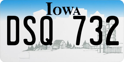 IA license plate DSQ732