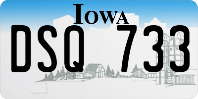 IA license plate DSQ733