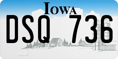 IA license plate DSQ736