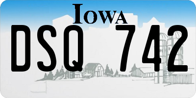 IA license plate DSQ742