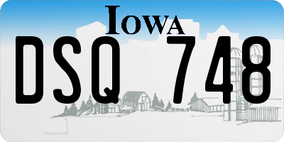 IA license plate DSQ748