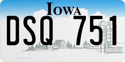 IA license plate DSQ751