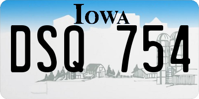 IA license plate DSQ754