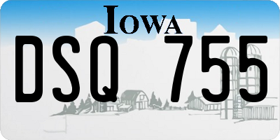 IA license plate DSQ755