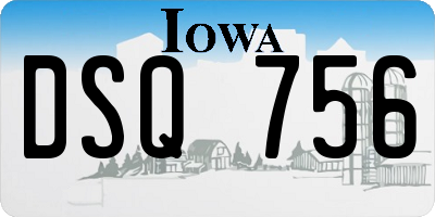 IA license plate DSQ756