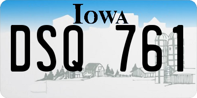 IA license plate DSQ761