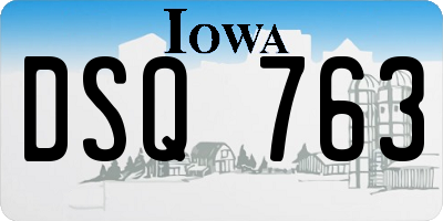 IA license plate DSQ763