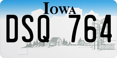 IA license plate DSQ764