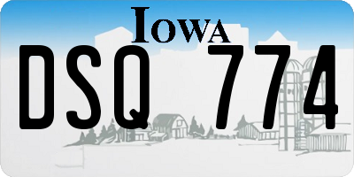 IA license plate DSQ774