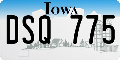 IA license plate DSQ775