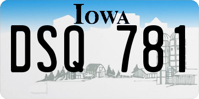 IA license plate DSQ781