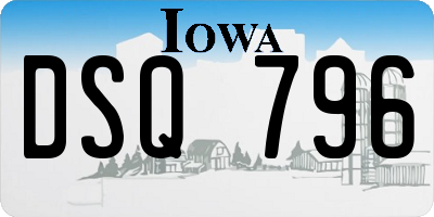 IA license plate DSQ796