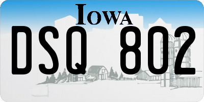 IA license plate DSQ802