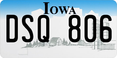 IA license plate DSQ806