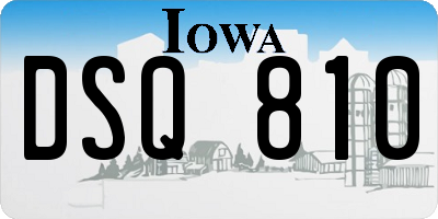 IA license plate DSQ810