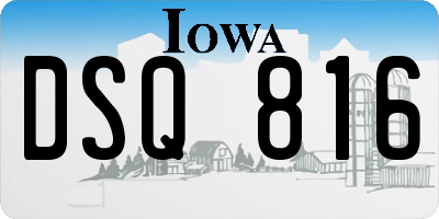 IA license plate DSQ816